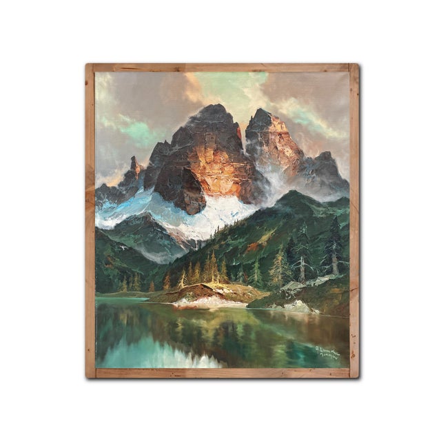 Arno Lemke, The Tre Cime Di Lavaredo, 1950s, Oil on Canvas For Sale - Image 14 of 14