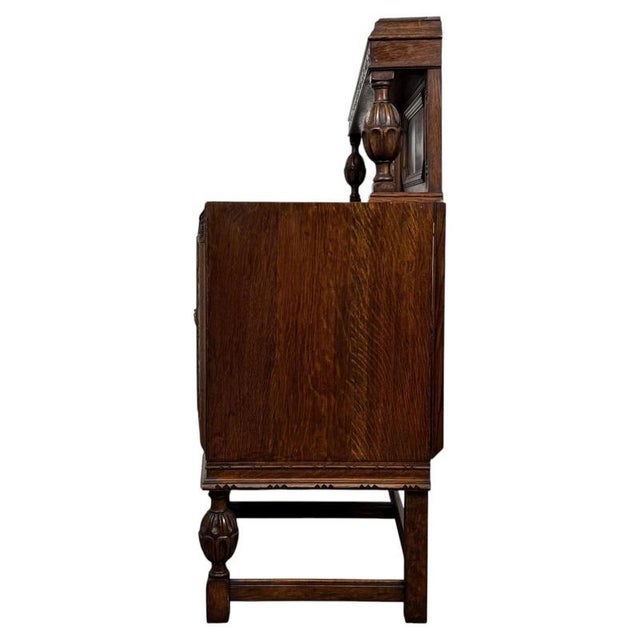Antique 20th Century Carved Oak Sideboard For Sale - Image 11 of 13