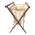 Vintage MCM Folding Stand Up Knitting Craft Sewing Yarn Basket Organizer For Sale