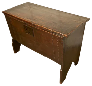 Georgian 5 Plank Oak Coffer, 1750s