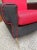 Black Set of Armchairs in Red and Black with Brass Legs, 1950s For Sale - Image 8 of 9