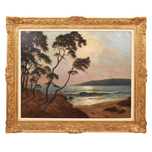 Jean Keuléyan-Lafon, Harbour with Sunset, Oil on Canvas, 20th Century, Framed For Sale - Image 9 of 9