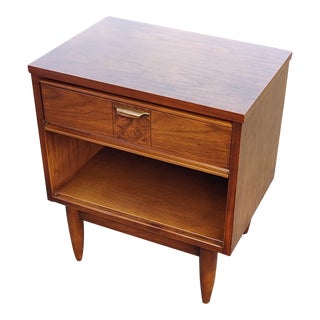 Mid 20th Century Mid Century Modern Walnut Nightstand For Sale