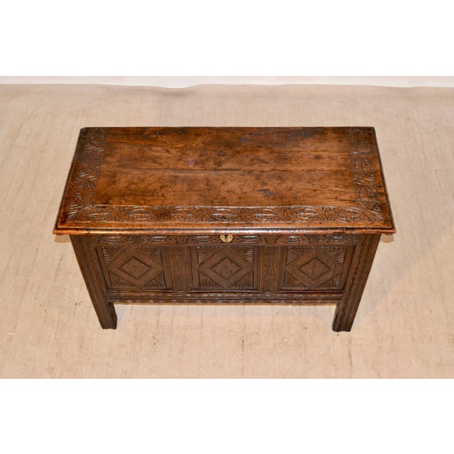 Late 17th-Early 18th Century Carved Blanket Chest For Sale In Greensboro - Image 6 of 11