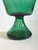 1950s Mid-Century Modern Italian Green Blown Glass Pedestal Vase by Vetro Verde Di Empoli, 1950s For Sale - Image 5 of 10