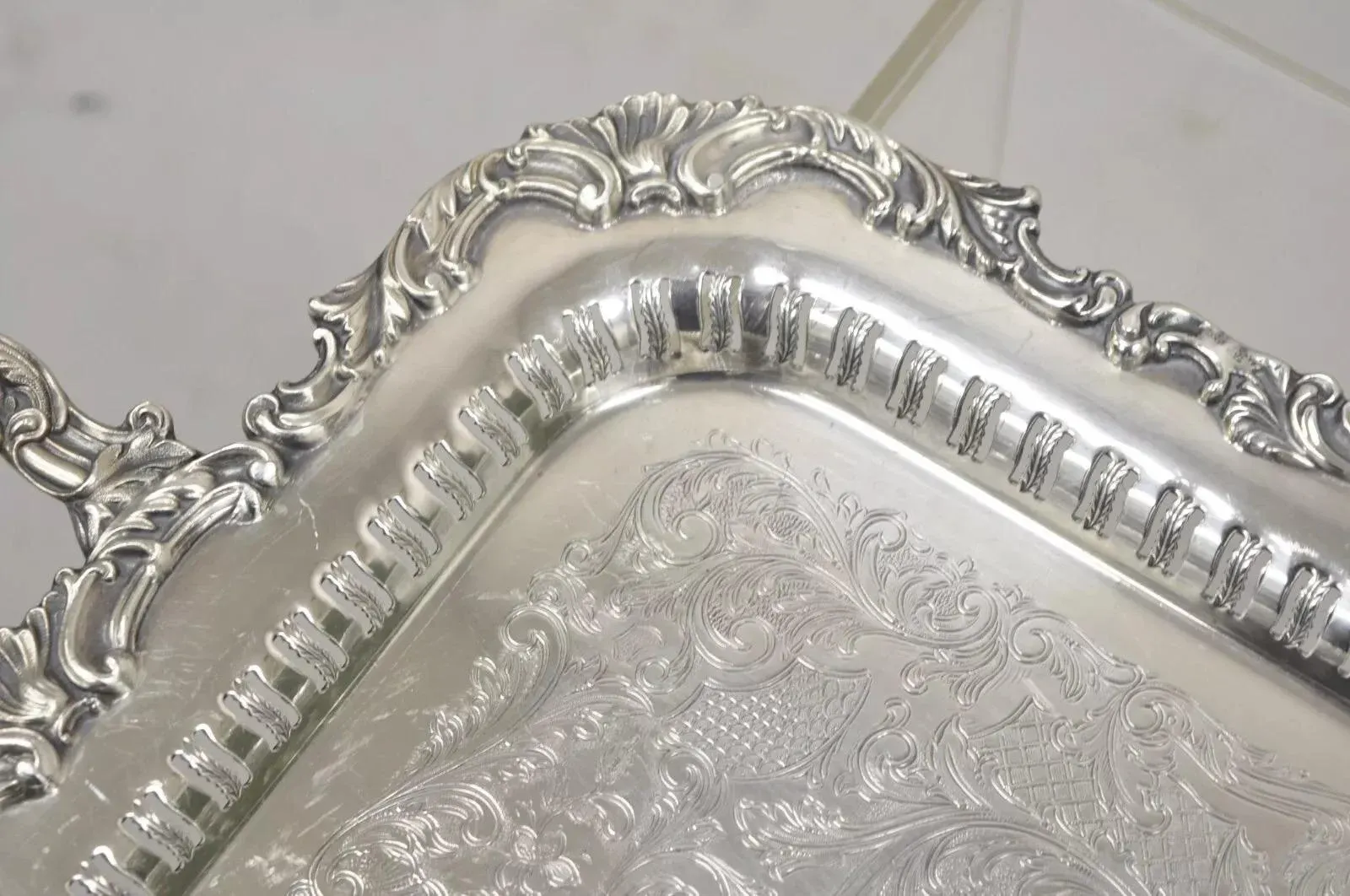 Vintage Community Ascot 0316-5 Pierced Gallery Silver Plate
