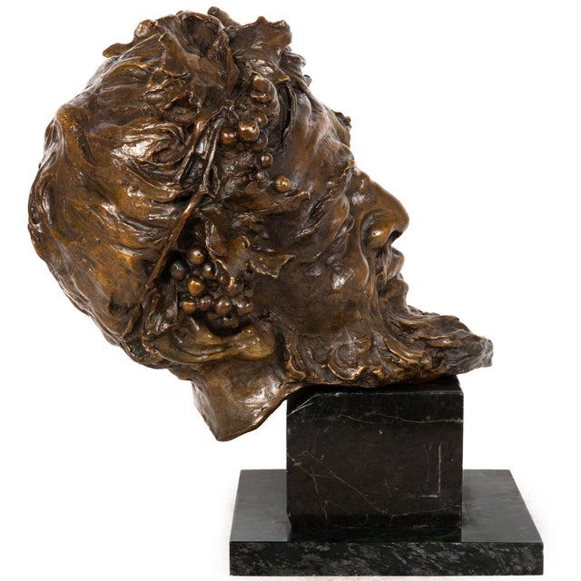 Realism Italian Realist Bronze Bust of a Satyr Faun Attributed to Vincenzo Gemito For Sale - Image 3 of 18