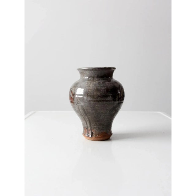 1970s Vintage Studio Pottery Vase For Sale - Image 5 of 10