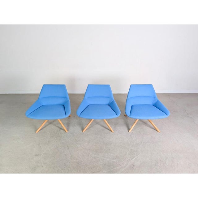 Blue Desk Chairs by Christophe Pillet Dunas for Inclass, Set of 3 For Sale - Image 4 of 11