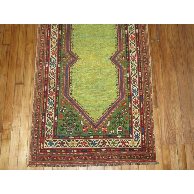 Persian Lime Green Antique Persian Runner For Sale - Image 3 of 6