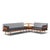 Peter Hvidt for France & Søns "Minerva" Mid Century Danish Teak Three Piece Sectional Sofa This sectional measures: 105.25...