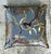 Elevate your interior with this exquisite vintage "River Chase" printed velvet pillow, a piece that masterfully blends...