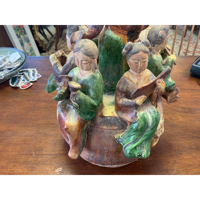 Chinoiserie Mid to Late 20th Century Chinoiserie Figures Playing Musical Instruments For Sale - Image 3 of 12