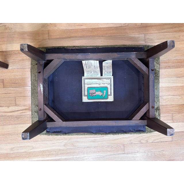 Olive 1960’s Mid-Century Modern Castro Convertibles Olive Tufted Ottoman For Sale - Image 8 of 9