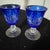 1980s Cobalt Cut-to-Clear Centerpiece Set For Sale - Image 4 of 11