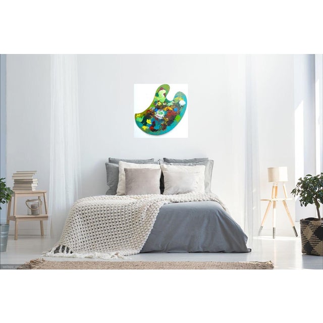 Textures, style enjoy this classic artist palette. This is a typical French wooden artist palette used for oil paintings....