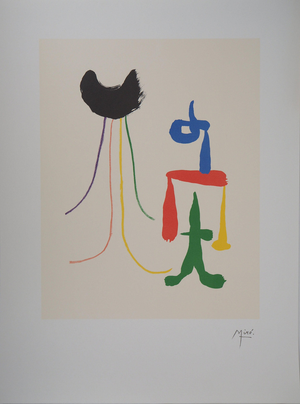 Joan Miro, Surreal Couple, Lithograph