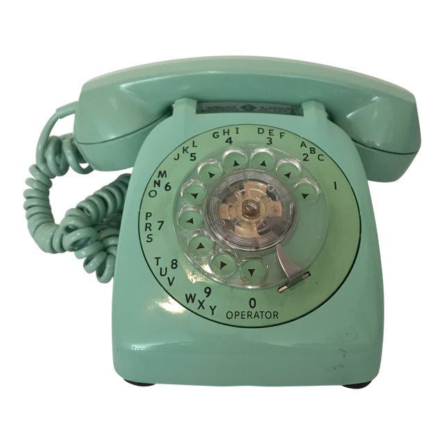 1950s MidCentury Modern Automatic Electric Mint Colored Ae 80 Rotary