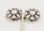 Metal Vintage 1960s Kramer Rhodium Plated White Givre Clip Earrings - 2 Pieces For Sale - Image 7 of 9