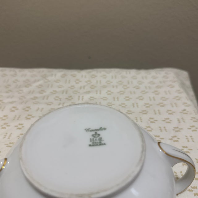 Ceramic 1970s Greek Key Design Porcelain Sugar Bowl For Sale - Image 7 of 10