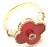 Van Cleef & Arpels Alhambra 18k Yellow Gold Coral Diamond Ring, size 4.75 For Sale - Image 9 of 10