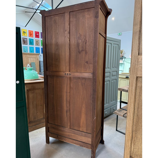Large Art Nouveau Bonnetière in Mahogany, 1890s For Sale - Image 11 of 14