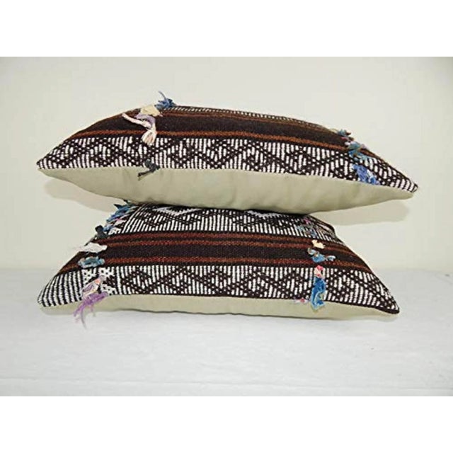 Goat Hair Turkish Kilim Pillow - Set of Two For Sale - Image 4 of 6