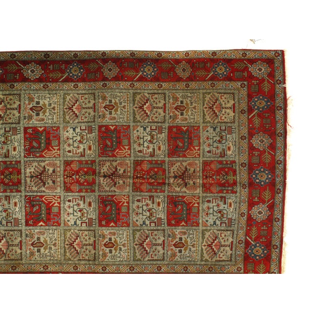 1930s Vintage Persian Qum Hand-Knotted Rug - 4′5″ × 6′6″ For Sale - Image 4 of 5