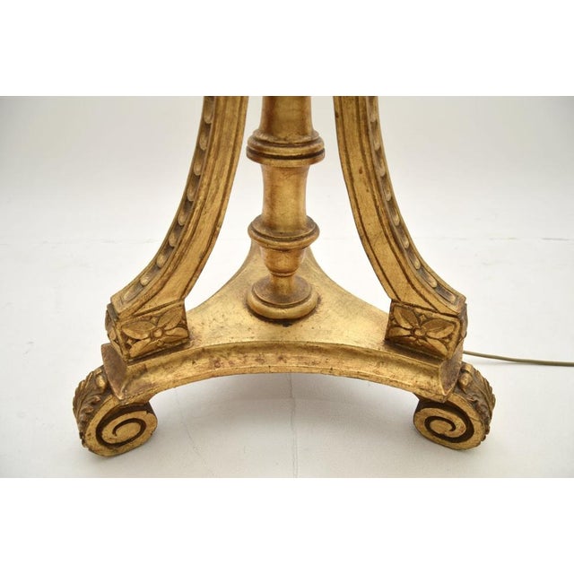 Wood Antique Victorian Gilt Wood Floor Lamp, 1890s For Sale - Image 7 of 8