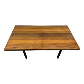 Mid 20th Century Attributed to Milo Baughman for Directional Mid-Century Mixed Wood Expanding Leaf Dining Table For Sale