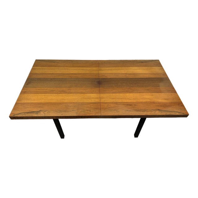 Mid 20th Century Attributed to Milo Baughman for Directional Mid-Century Mixed Wood Expanding Leaf Dining Table For Sale
