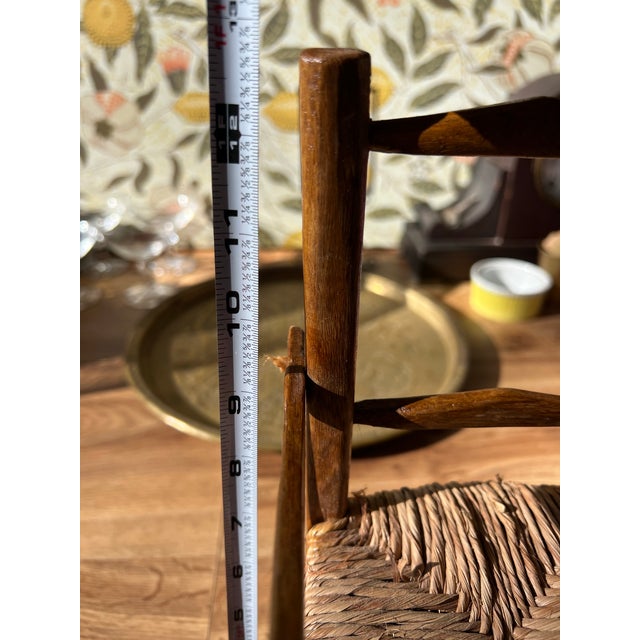 1970s Miniature Wooden and Wicker Students School Desk Plant Holder/Decorative Item For Sale - Image 4 of 7