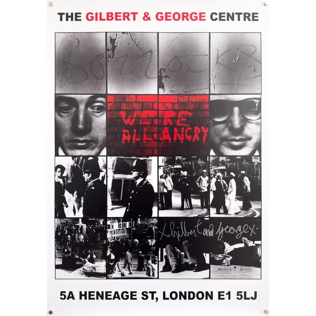 Gilbert & George, Bollocks We're All Angry, 2023, Original Hand-Signed Poster Print For Sale - Image 9 of 9