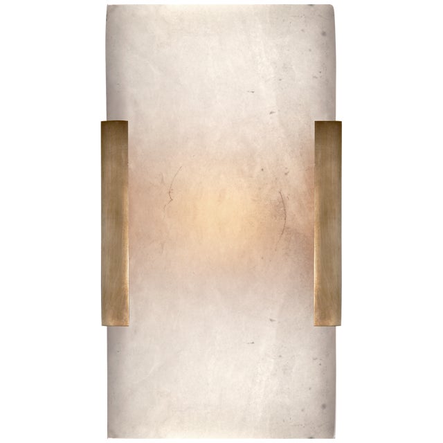 Covet Wide Clip Bath Sconce in Antique-Burnished Brass Designer: Kelly Wearstler Height: 9.5" Extension: 3.5" Backplate:...