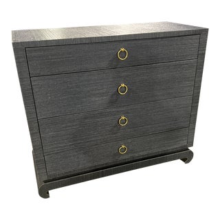 Villa and House Ming Grasscloth Chest For Sale