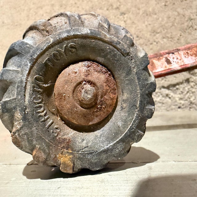 Vintage 1940s–1950s Structo Pressed Steel Orange Road Grader Toy For Sale - Image 12 of 12