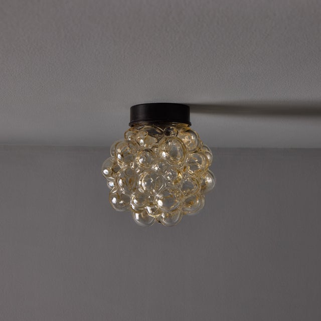 Glashütte Limburg 1960s Helena Tynell Bubble Glass Wall or Ceiling Lamp For Sale - Image 4 of 17