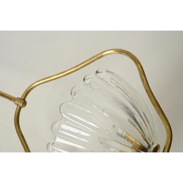 Floral Murano Glass and Brass Pendant from Barovier, Italy, 1940s For Sale - Image 12 of 16