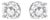 14K White Gold 3/4 Cttw Lab Grown Diamond 4-Prong Classic Stud Earrings (F-G Color, VS2-SI1 Clarity) For Sale