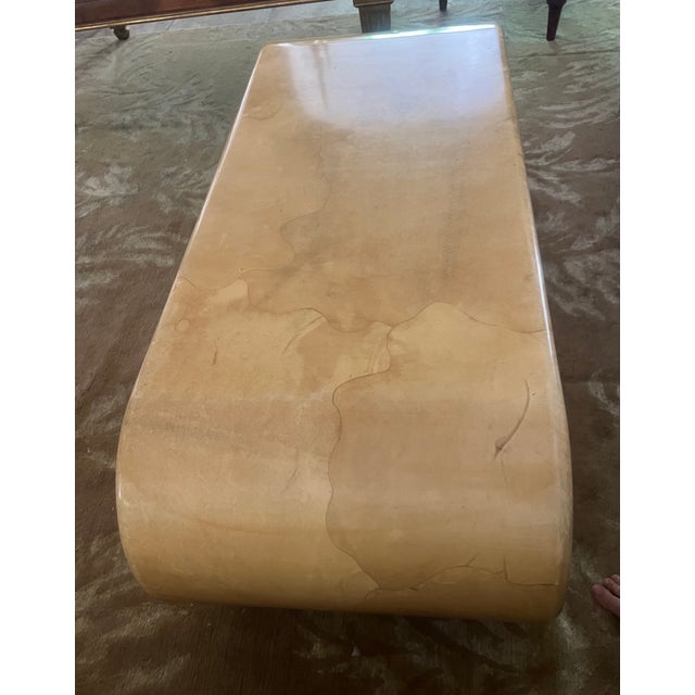 Lacquered Goatskin Parchment Coffee Table, C. 1970's For Sale In San Francisco - Image 6 of 14