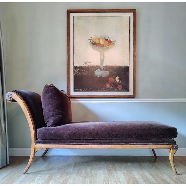 Klismos Chaise in Brown Mohair For Sale - Image 15 of 16