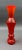 Mid-Century Modern Vintage Mid-Century Italian Red Flame Art Glass Handled Sculptural Pitcher For Sale - Image 3 of 8