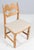 Set of striking dining chairs by henning kjærnulf, made of oak and holiday birillino sand/white fabric from c&c milano...