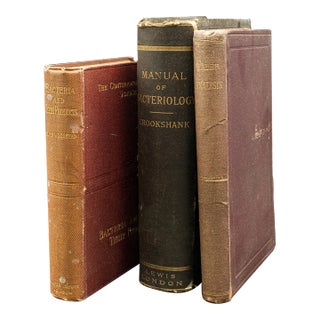 1890's Set of 3 Antique Biology Interest Books For Sale