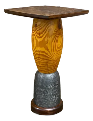 Wood Accent Table Signed by Artist, Cory Robinson