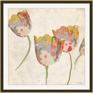 Flower Series - Tulip Watercolor By Dana Gibson, Framed Art Print