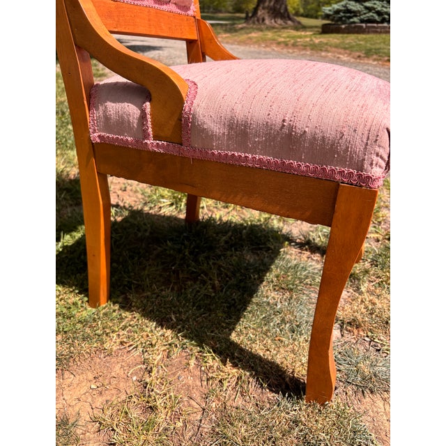 Antique Eastlake Victorian Parlour Side Chair With Pink Dupioni Silk Upholstery For Sale - Image 10 of 12