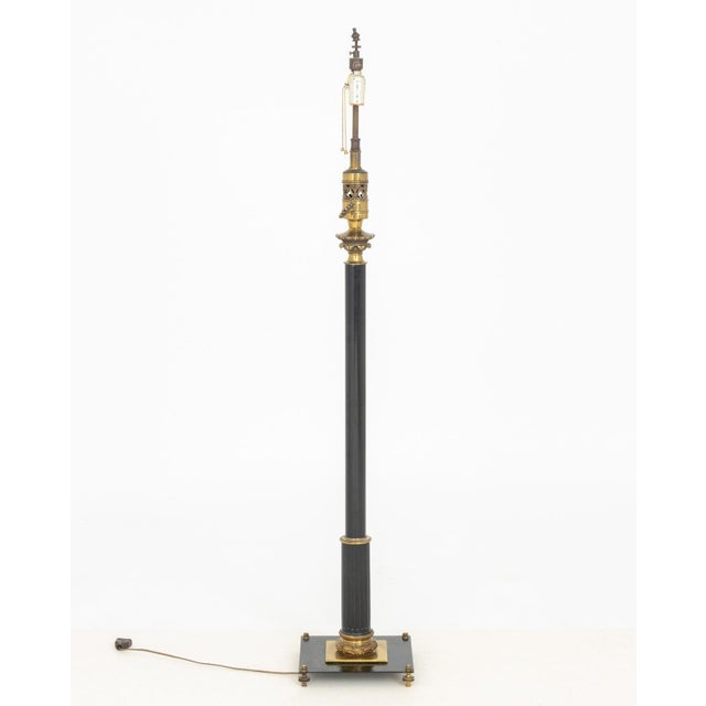 Neoclassical Style Ebonized and Gilt Floor Lamp For Sale In New York - Image 6 of 6