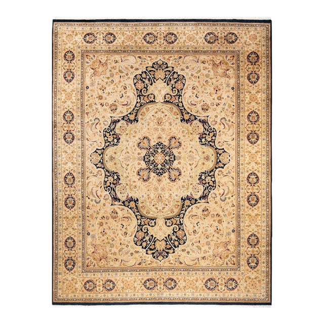 Mogul, One-of-a-Kind Hand-Knotted Area Rug - Yellow, 8' 1" x 10' 7" For Sale