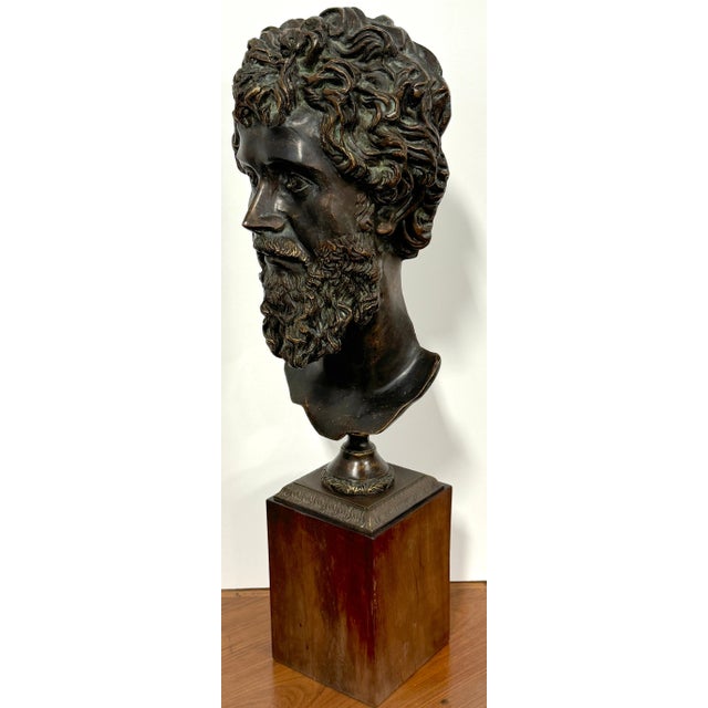 Grand Tour Roman Style Bronze Bust of a Man Italy, 20th century A striking Grand Tour Roman-style bronze bust of a man,...